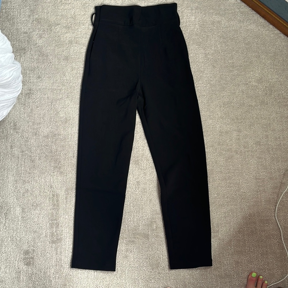 Ultra high waisted, black trousers